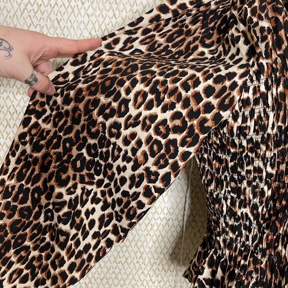 NWOT Rails Tabi Top in 'Nala' Leaopard Print Cotton Blend Smocked Body Size XXL - Picture 9 of 13